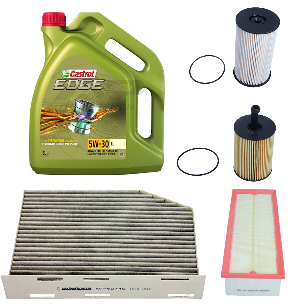 PACHET REVIZIE ULEI + FILTRE 1.9 TDI FILTRE MAXGEAR + ULEI CASTROL