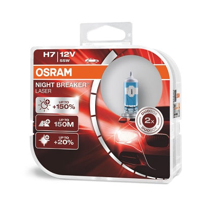 Set 2 Becuri Night Breaker Laser Nextgen DUO BOX, OSRAM, Bec 12 V, H7