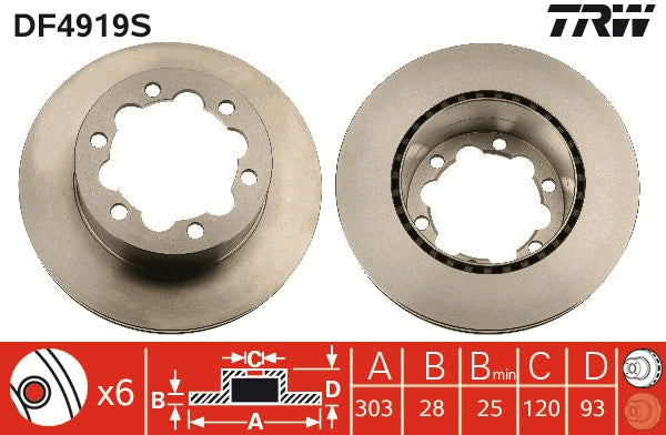 Disc frana spate MERCEDES SPRINTER