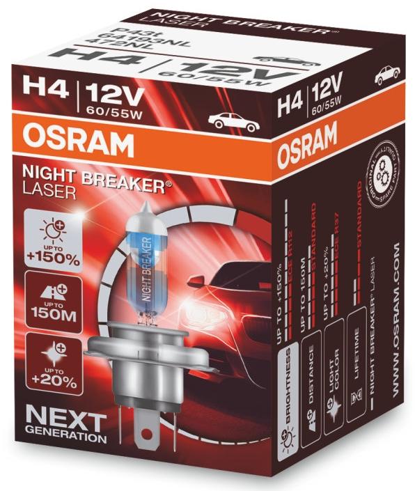 Bec H4, Osram, Nigh Breaker Laser +150%