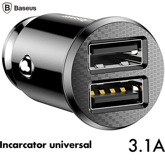 Incarcator auto - BASEUS 2 x 3.1A Negru